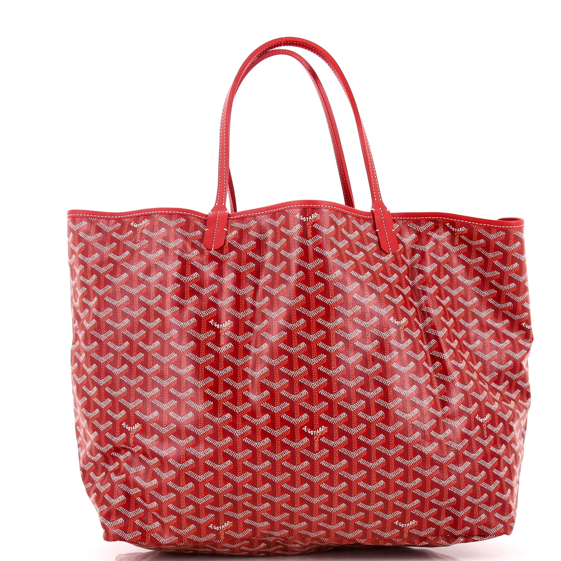 Pre-Owned Goyard Saint Louis Tote Coated Canvas GM, Main, color, Red