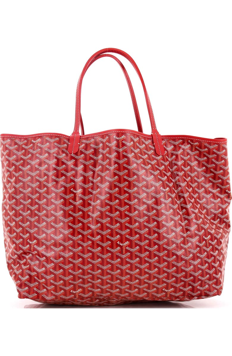 Pre-Owned Goyard Saint Louis Tote Coated Canvas GM, Main, color, Red