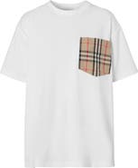 Burberry Irem Check Pocket Oversize Cotton T-Shirt