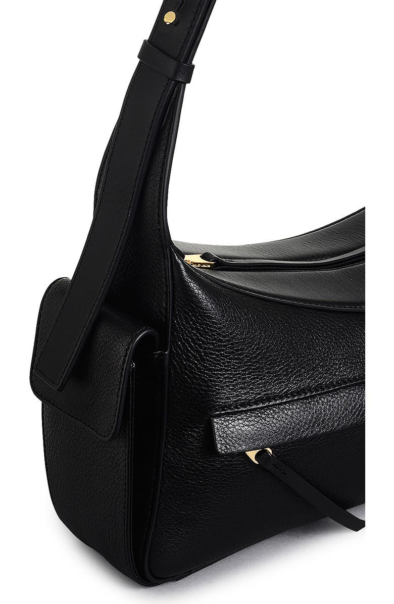 Radley The Fitzrovia Small Zip Top Leather Shoulder Bag, Alternate, color, Black