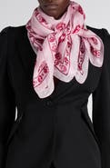 McQueen Skull Print Silk Scarf