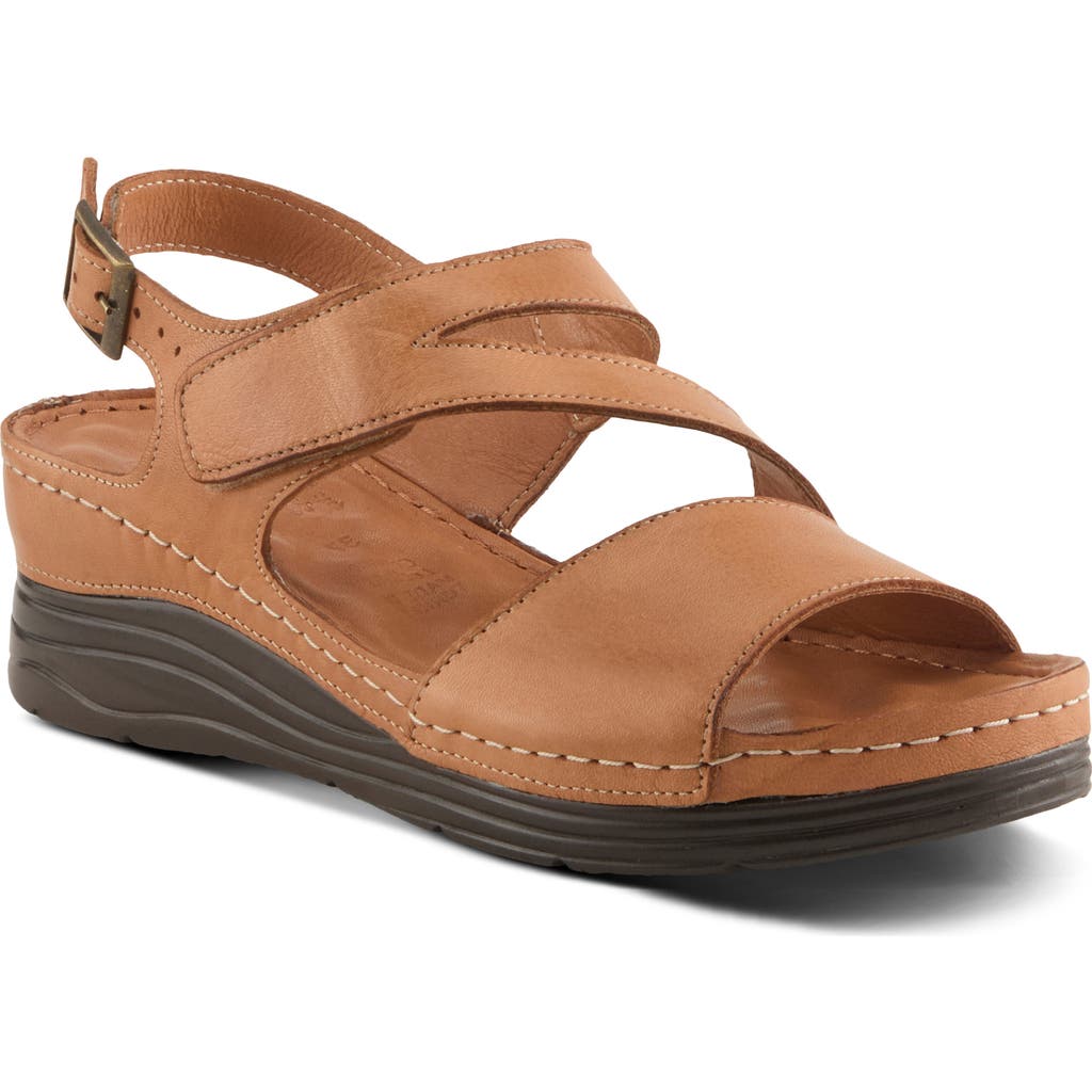 Spring Step Griggs Platform Sandal In Camel