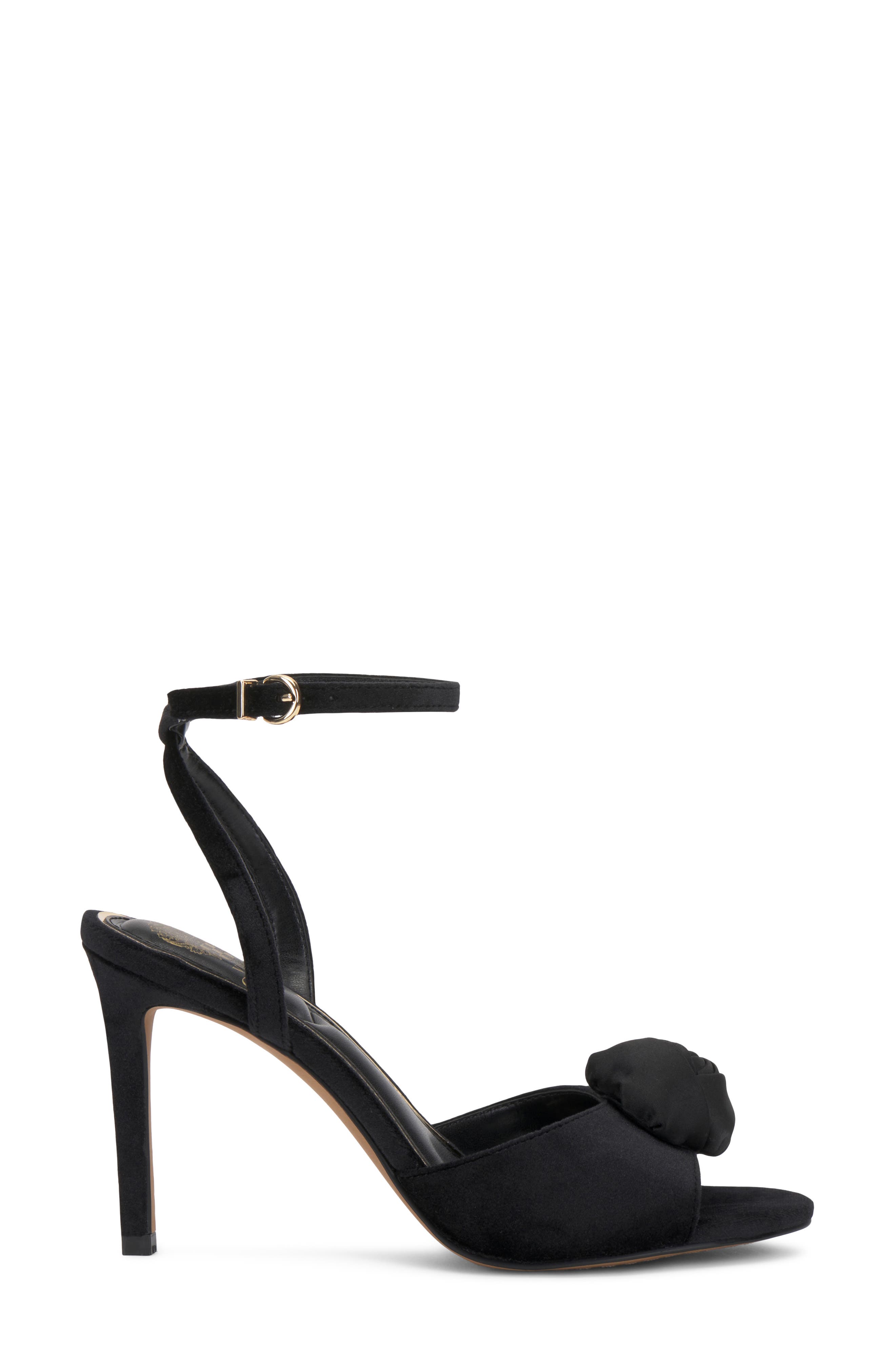 Aisven Rosette Ankle Strap Sandal, Alternate, color, BLACK