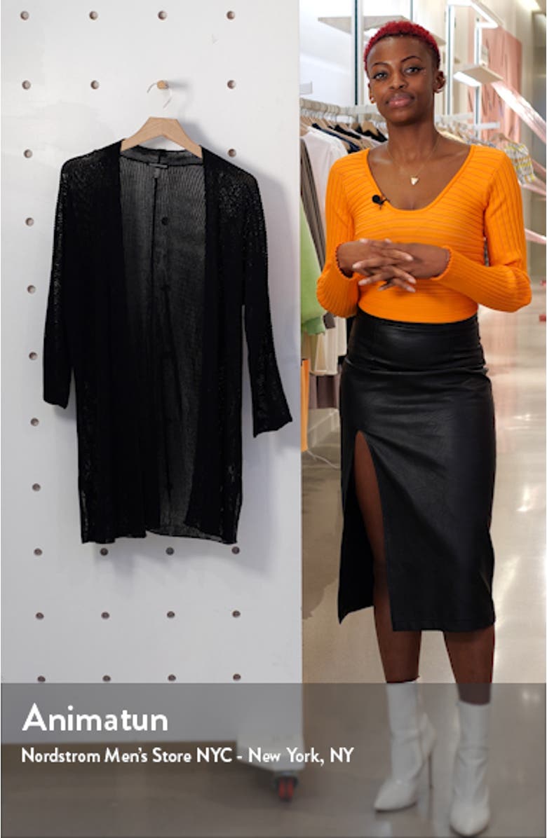 Open Front Organic Cotton Long Cardigan, sales video thumbnail