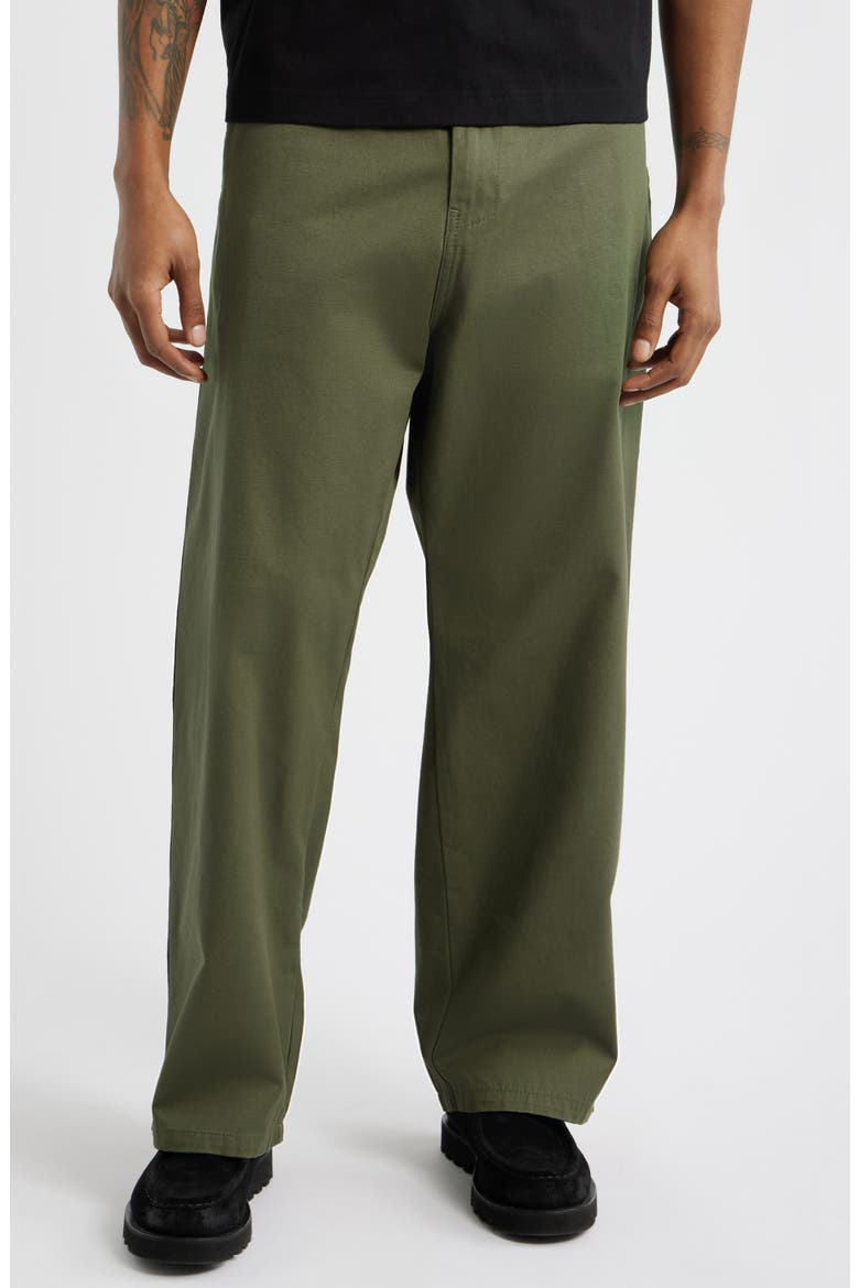 Brady Cotton Twill Pants, Main, color, LEAF (RINSED)