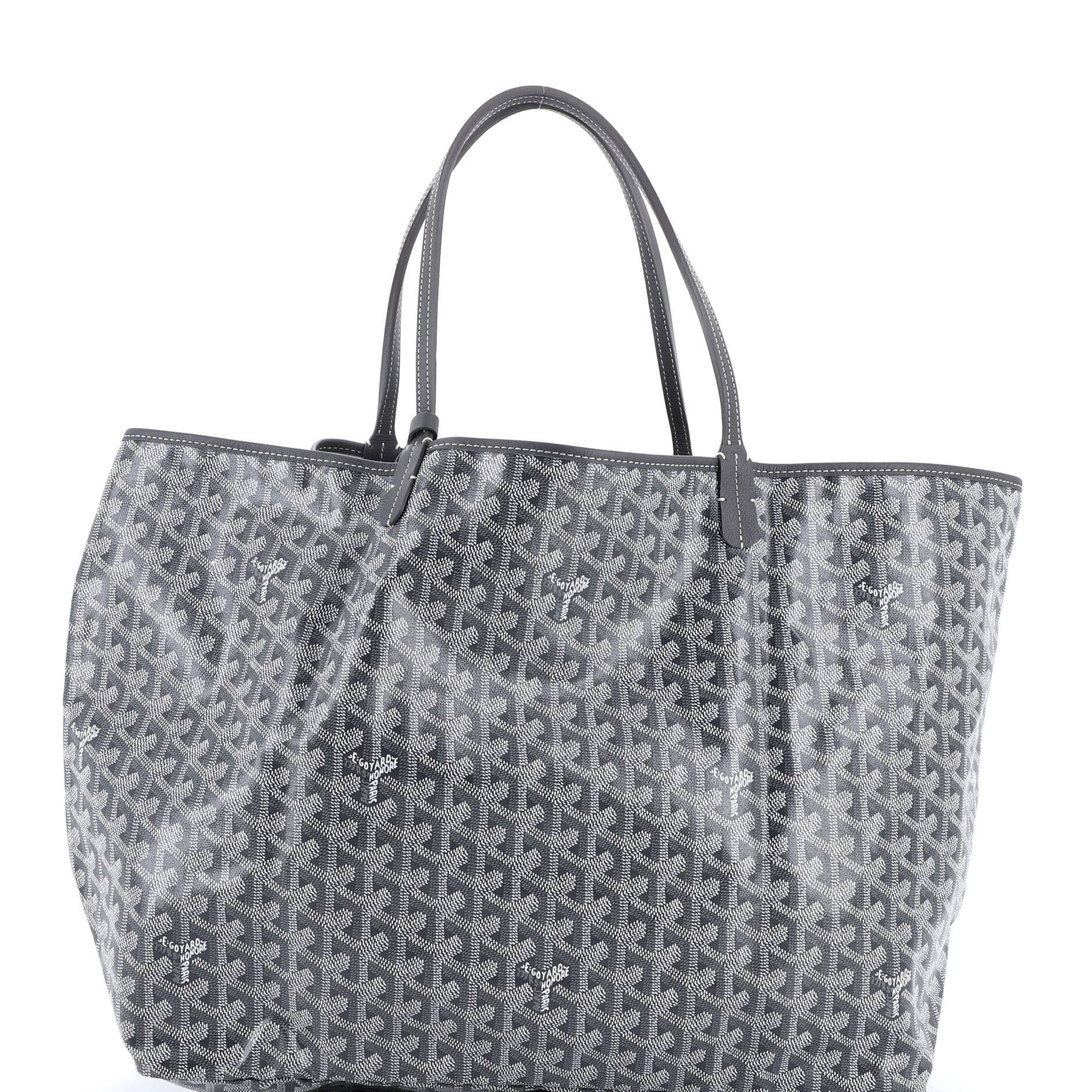 Pre-Owned Goyard Saint Louis Tote Coated Canvas GM, Main, color, Gray