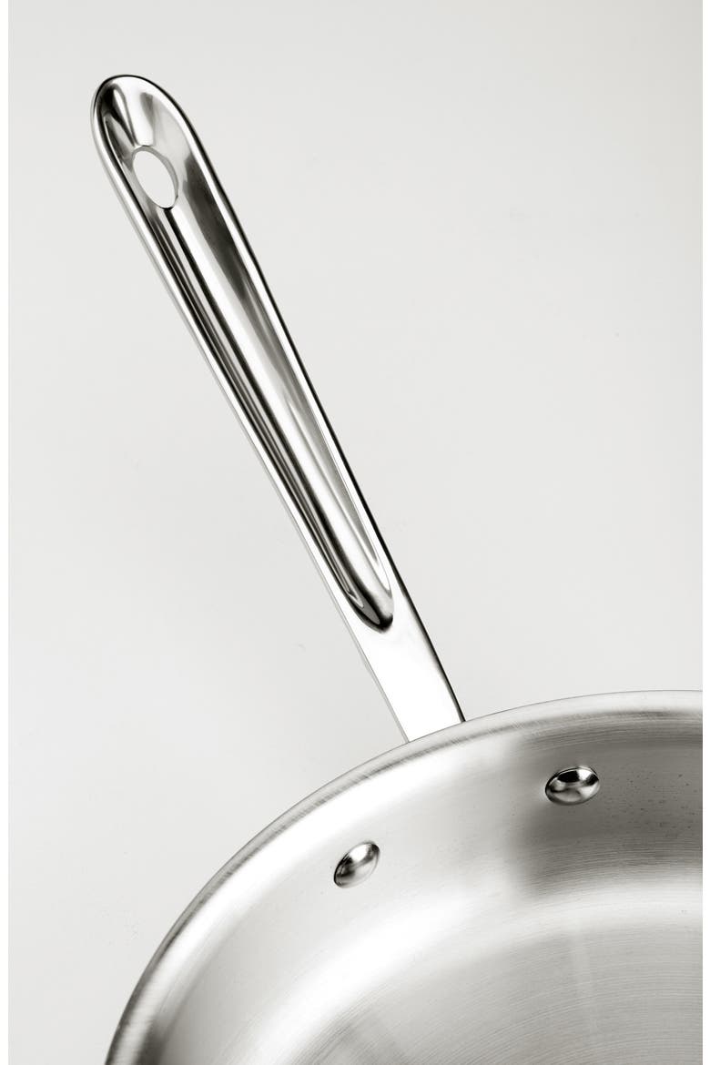 D5 Stainless Brushed 5-Ply Bonded 10-Inch Fry Pan, Alternate, color, SILVER