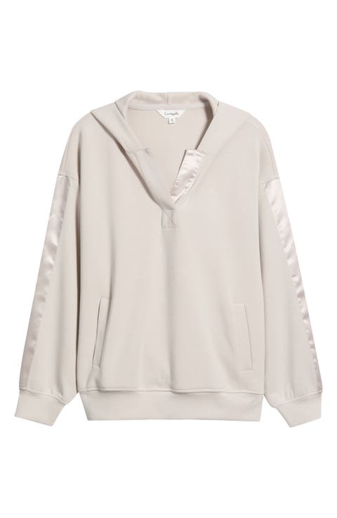 Satin Stripe Hoodie