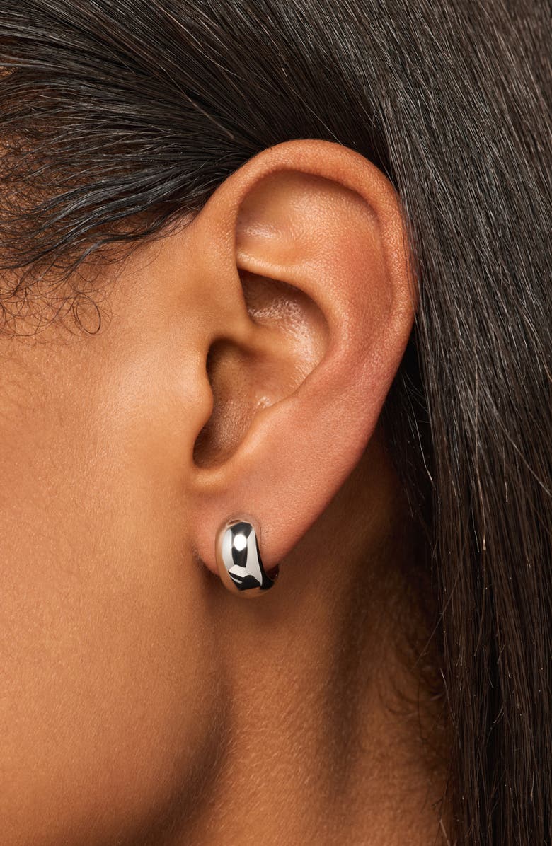 Ana Luisa Giulia Hoop Earrings, Alternate, color, Silver