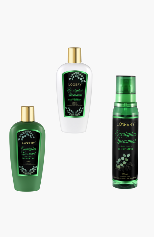 Lovery Eucalyptus Spearmint Bath And Body Travel Set In Multi