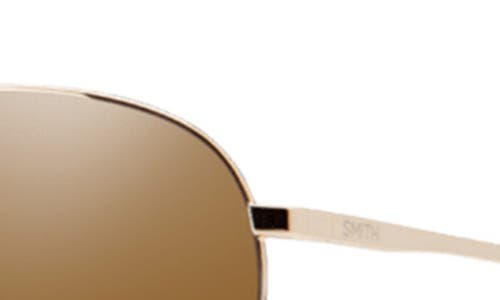 Smith Langley Ii 61mm Chromapop™ Polarized Aviator Sunglasses In Gold/brown