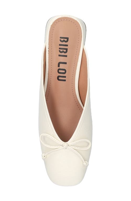 Bibi Lou Suzy Bow Mule In Blanco