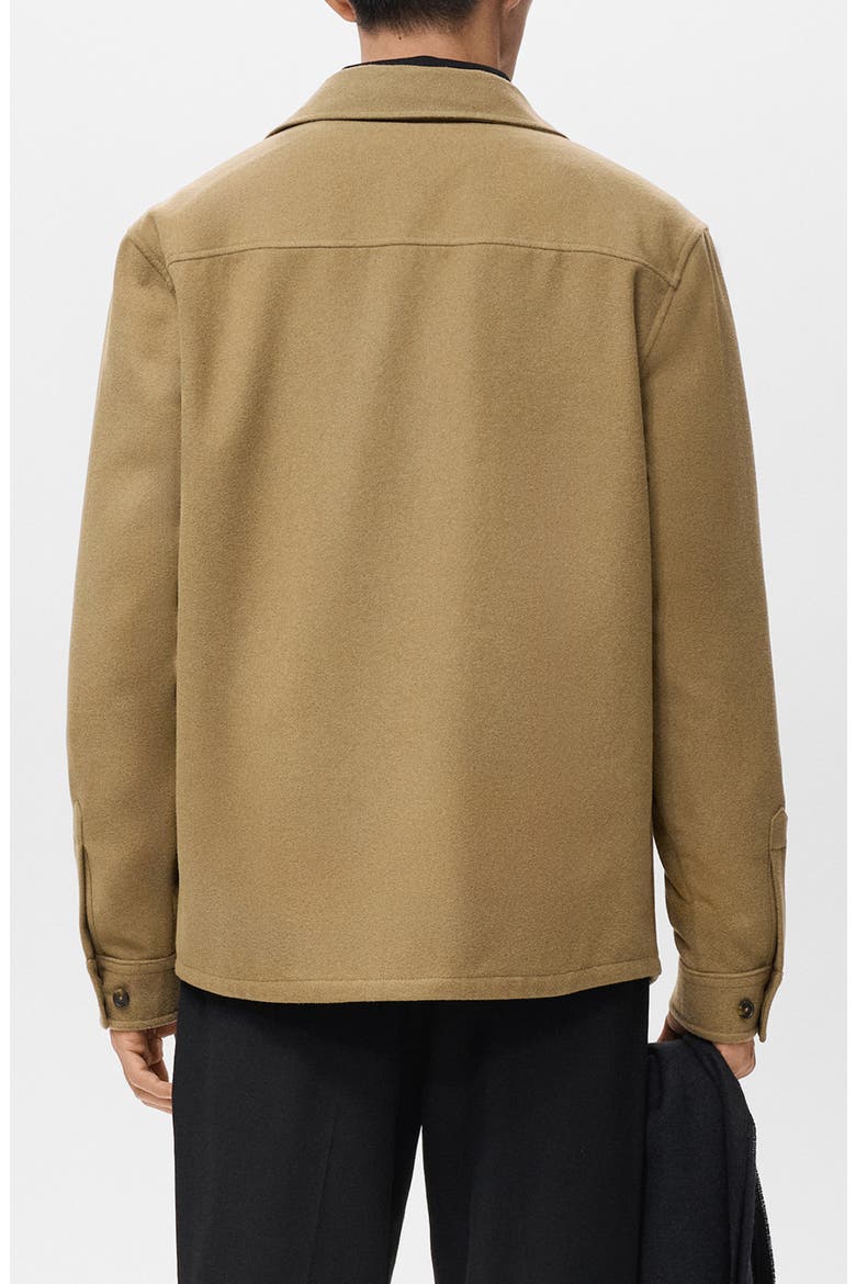 Wool Blend Overshirt, Alternate, color, MEDIUM BROWN