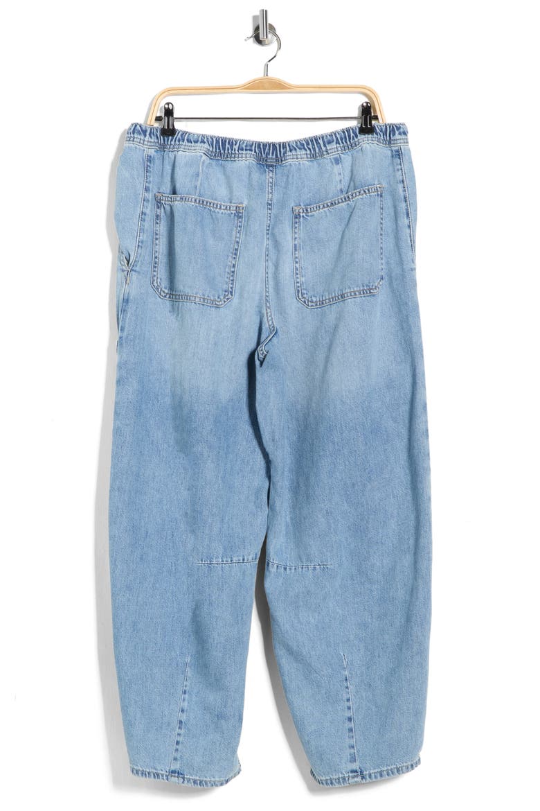 Pull-On Barrel Leg Jeans, Alternate, color, WEST TEXAS SKIES