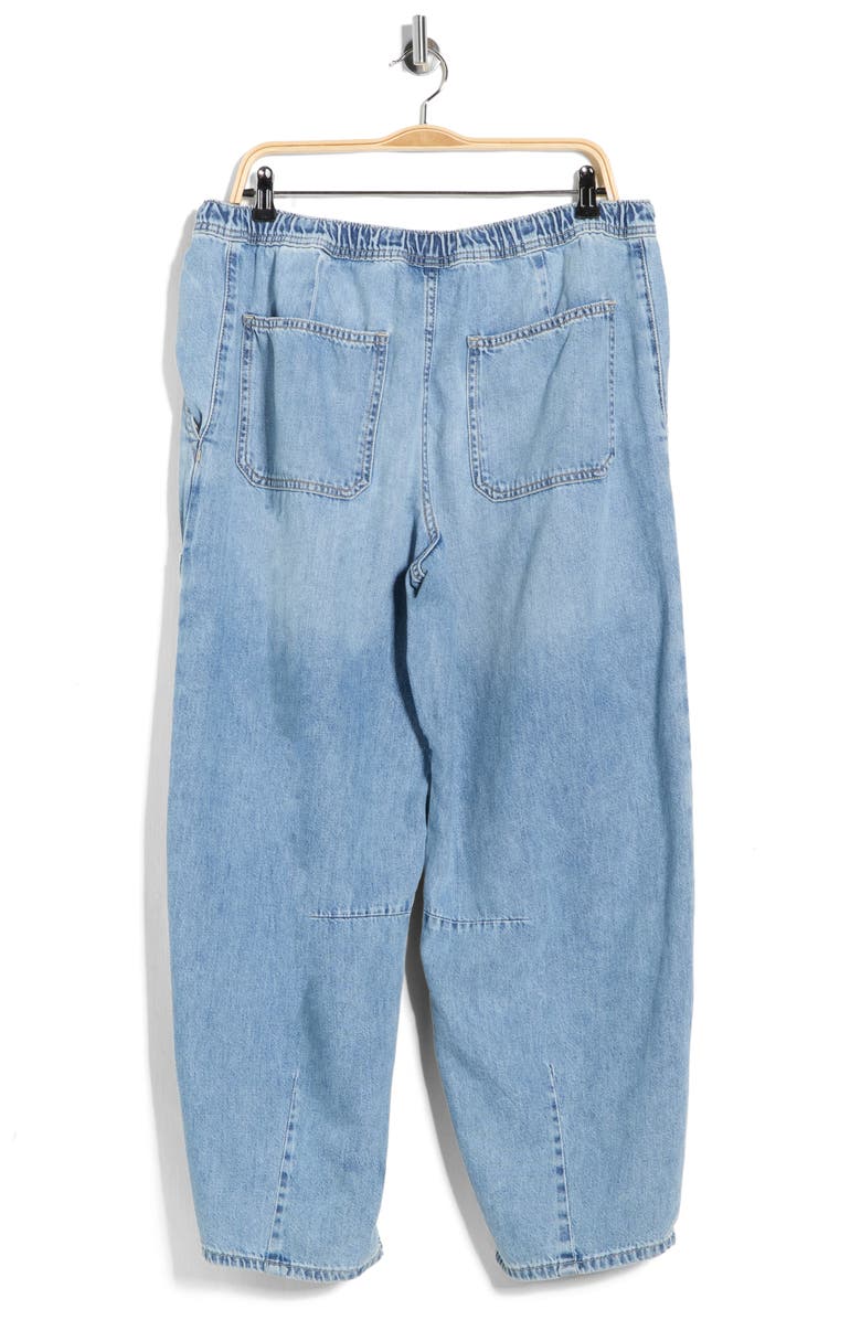 Lucky Brand Pull-On Barrel Leg Jeans, Alternate, color, West Texas Skies