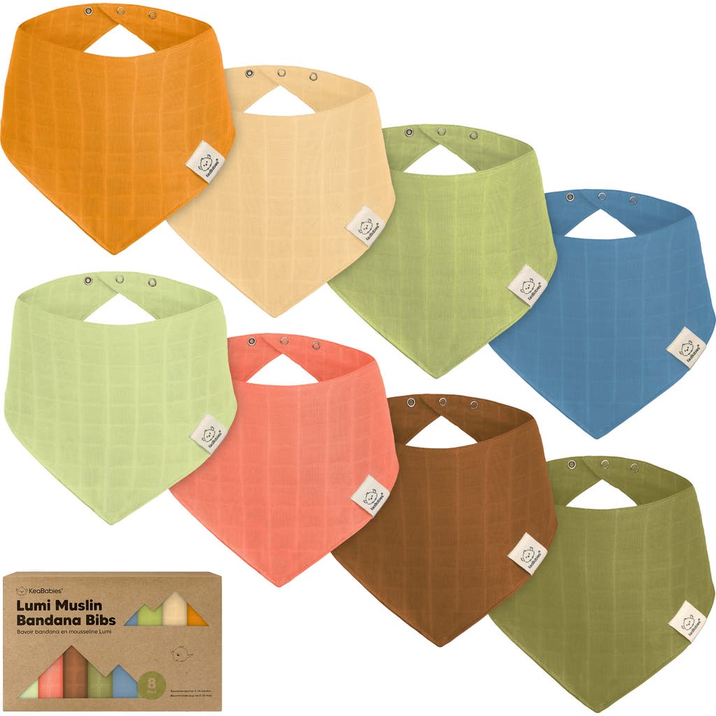 Keababies 8-pack Lumi Muslin Bandana Bibs