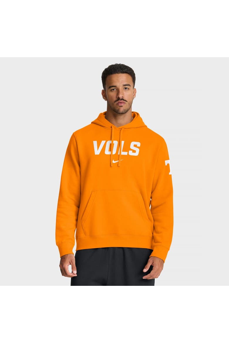 Men's Nike Tennessee Orange Tennessee Volunteers Nickname Club Fleece Pullover Hoodie, Main, color, Tennessee Orange