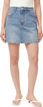 Kensie The High Waist Denim Miniskirt