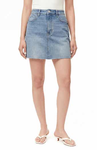 Kensie The High Waist Denim Miniskirt
