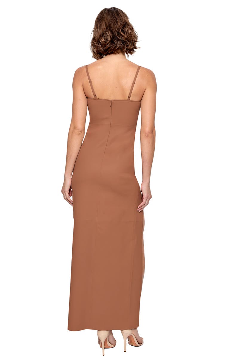 AS by DF Aphrodite Stretch Leather Dress, Alternate, color, Caramel