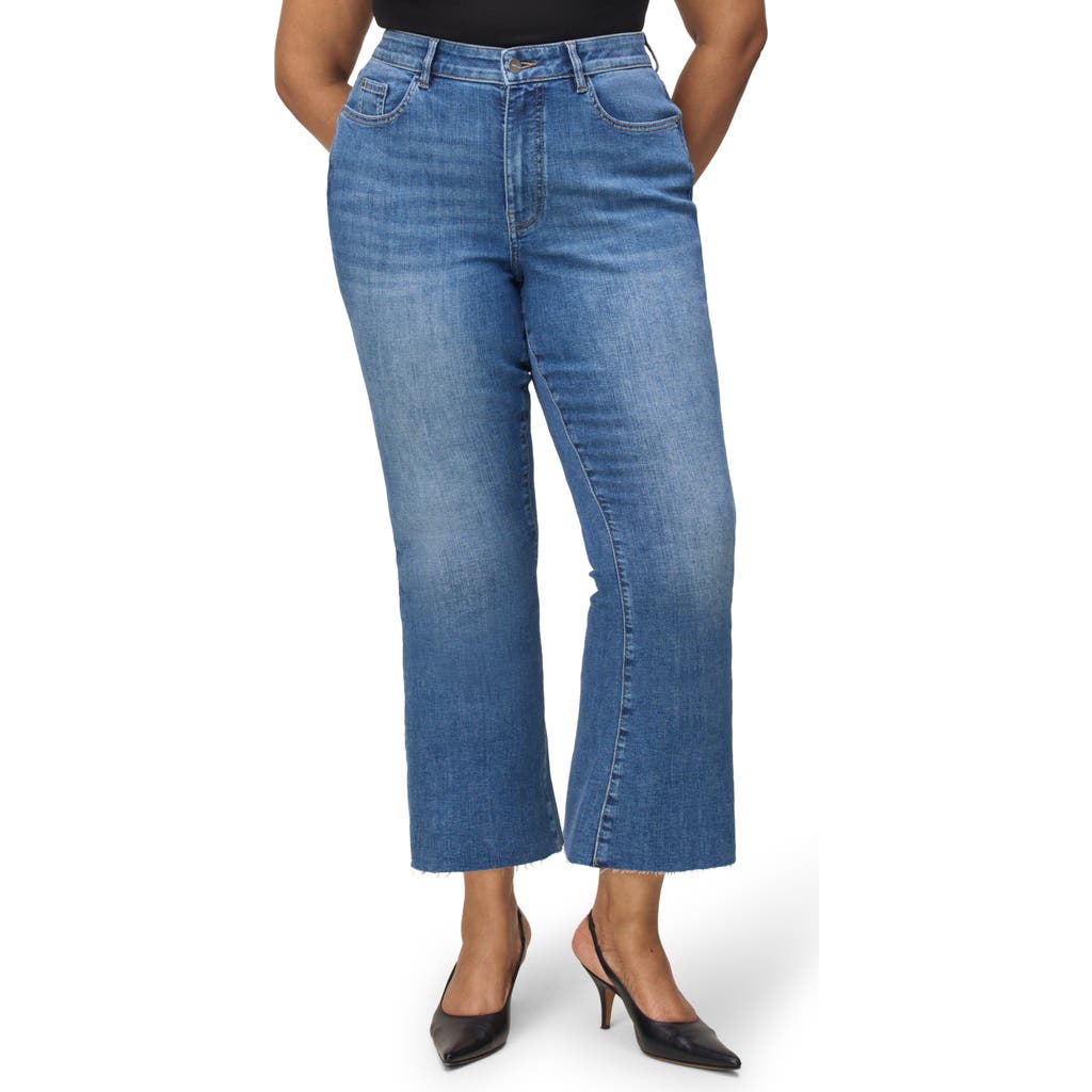 Warp & Weft Warp+weft Psp Raw Hem High Waist Crop Bootcut Jeans In Way To Go