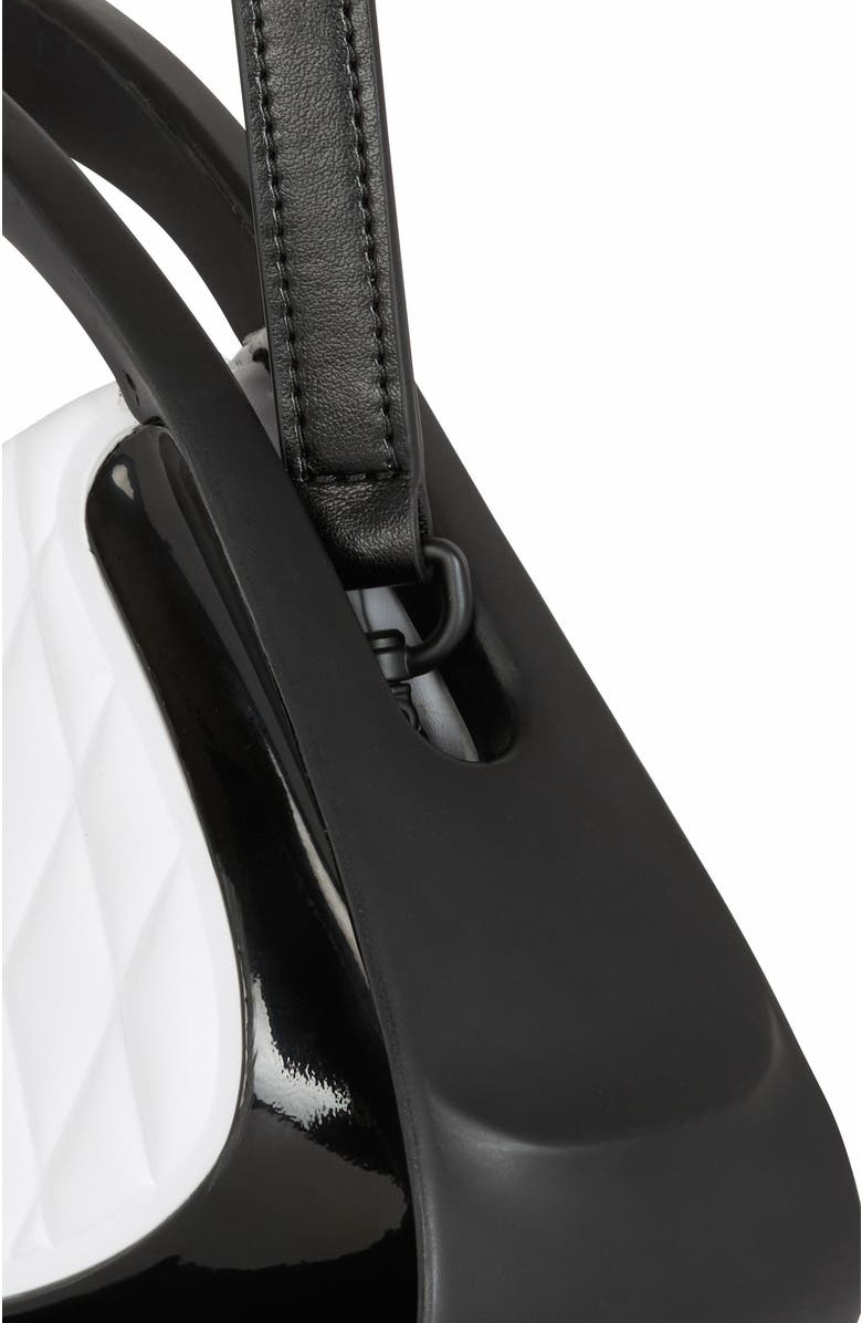 Balmain Two-Tone Quilted Small Jolie Madame Bag, Alternate, color,