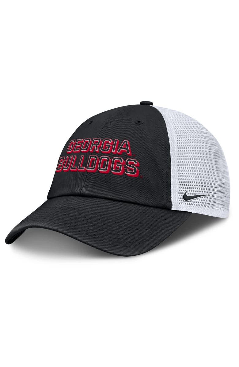 Nike Men's Nike Black Georgia Bulldogs 2025 Gameday On-Field Club Adjustable Trucker Hat, Main, color,