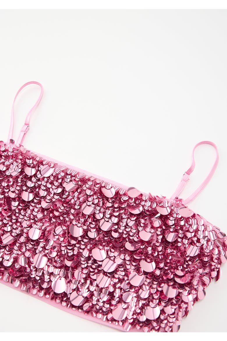 Davina Sequin Top, Alternate, color, Magenta Rose