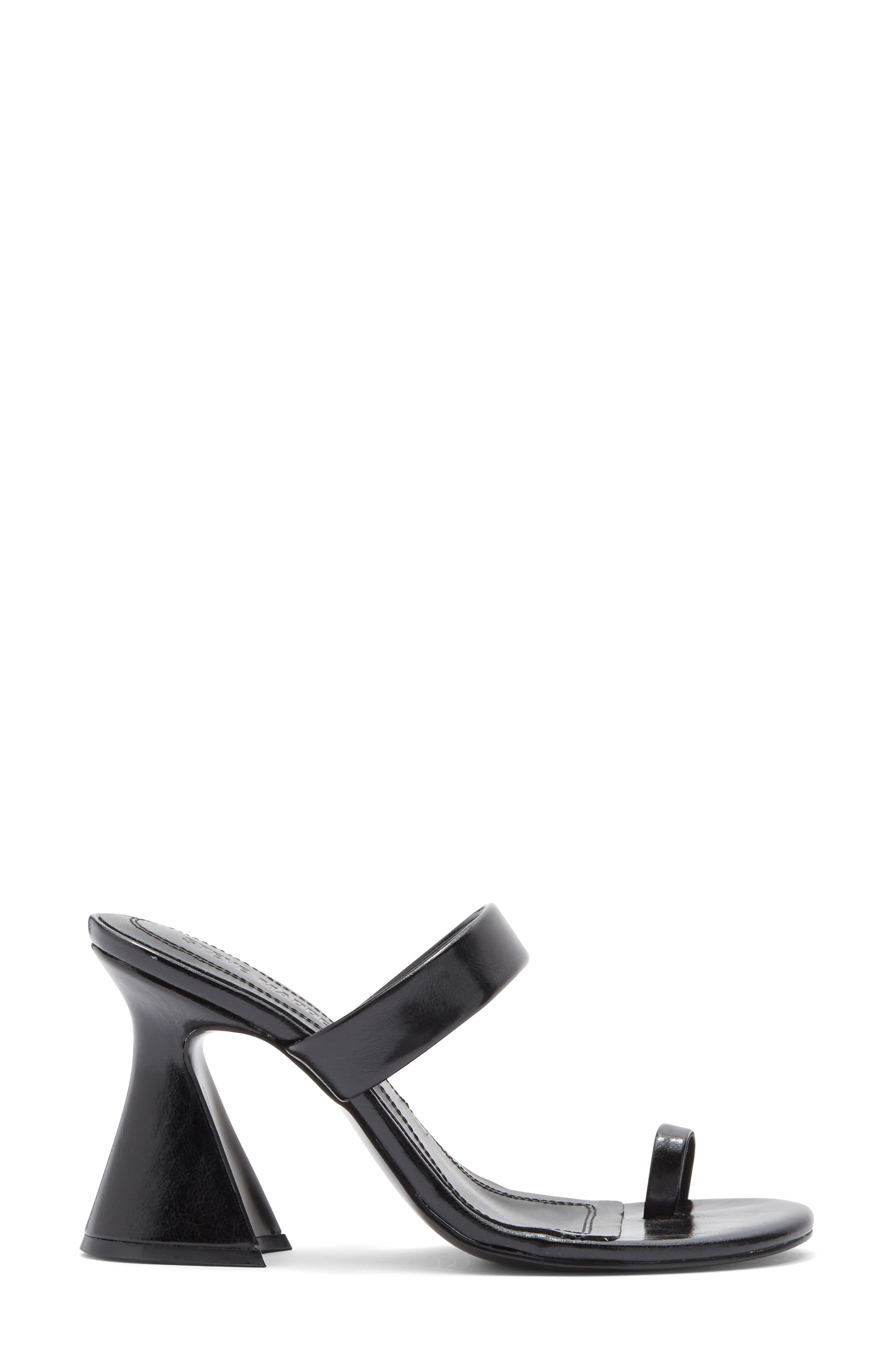 Steve Madden Renie Flared Heel Sandal, Alternate, color, Black