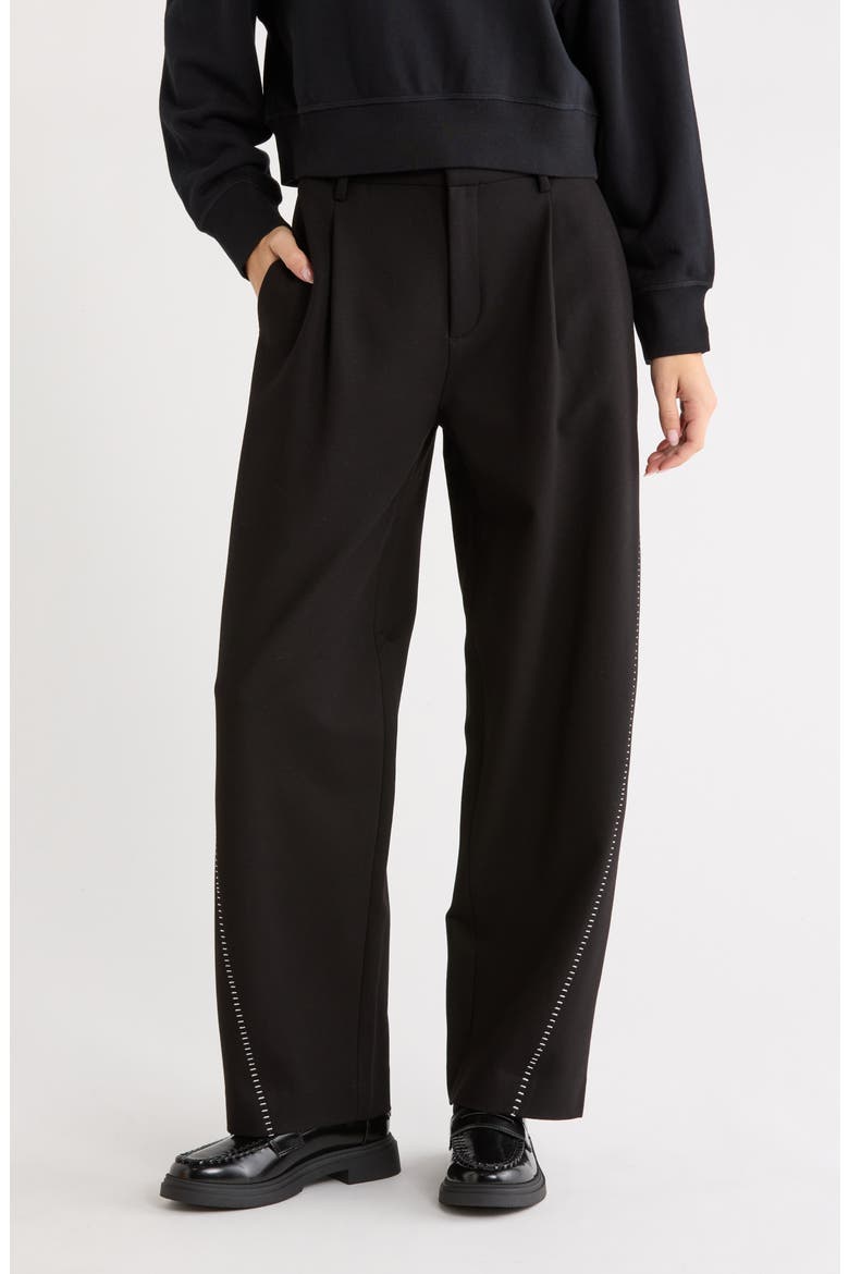 Lynsey Ponte Wide Leg Pants, Main, color, BLACK