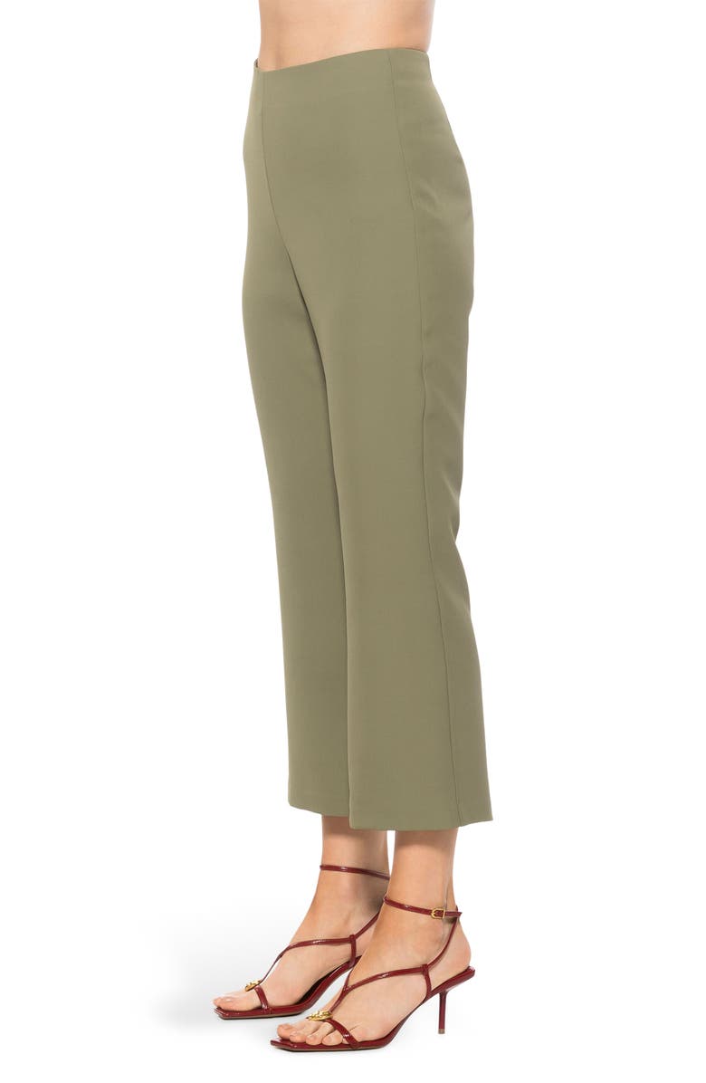 Alexia Admor Quinn Flared Cropped Pants, Alternate, color, Green
