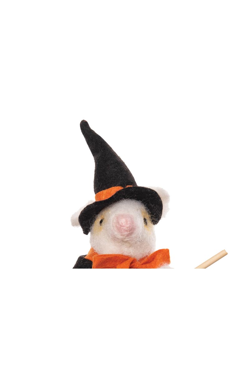 Halloween Wizard Mouse Decorative Figurine, Alternate, color, White