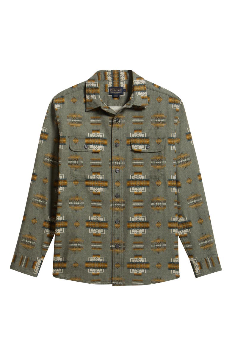 Pendleton Tanner Twill Button-Up Shirt, Main, color, Chief Joseph Stone