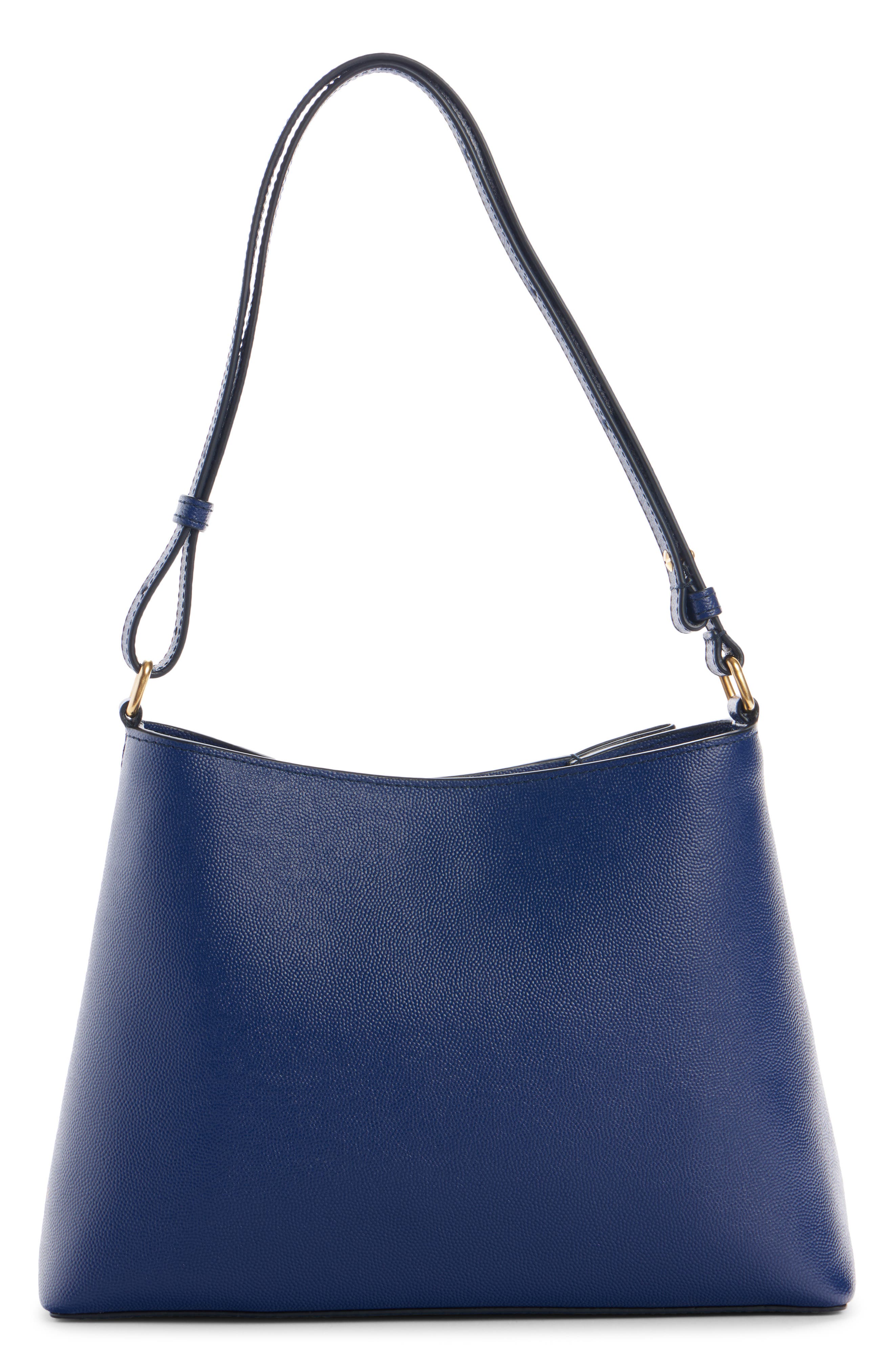 Balmain Embleme Leather Handbag, Alternate, color, 