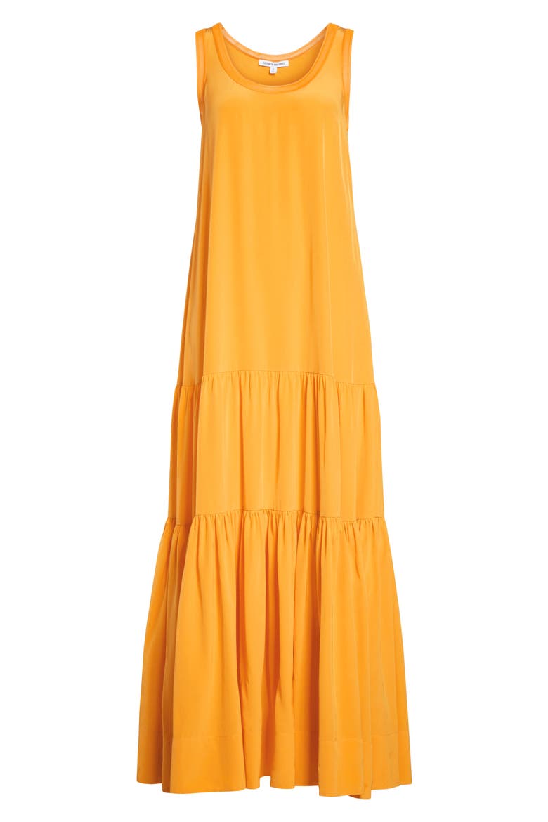 Hazel Silk Tank Dress, Alternate, color, SAFFRON