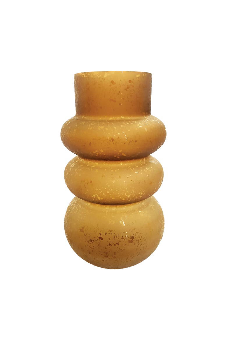 Glass Vase, Frosted Finish, Brown, Main, color, Brown