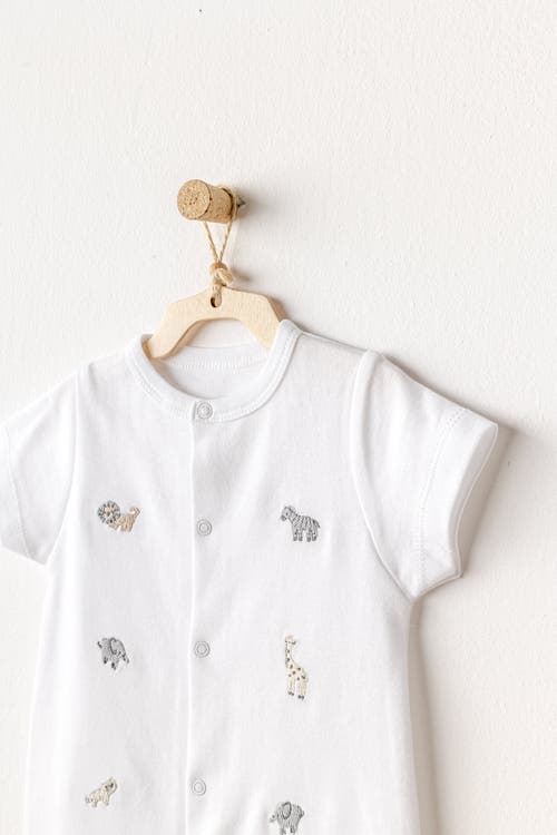 Andy Wawa Little King Animal Romper In White