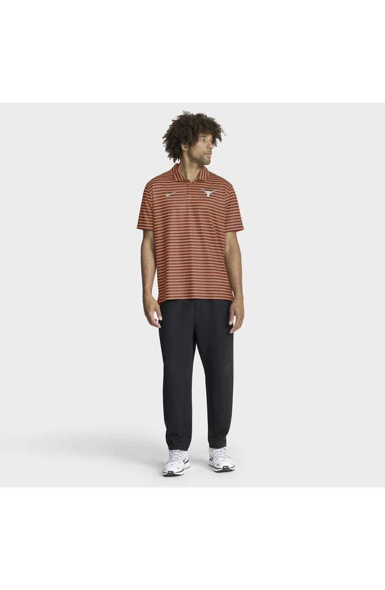 Nike Men's Nike Burnt Orange Texas Longhorns 2025 Coaches Premium Tour Stripe Dri-FIT Polo, Alternate, color, Burnt Orange