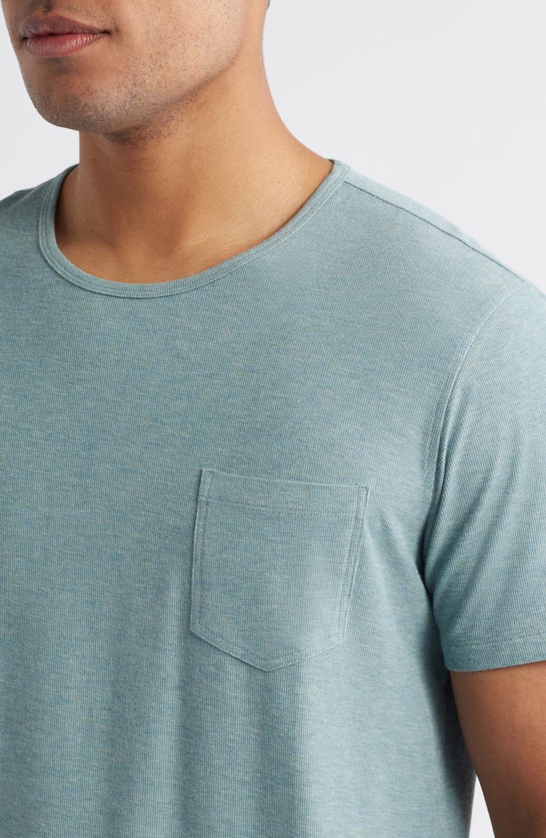Daniel Buchler Ribbed Rayon Blend Pajama Pocket T-Shirt, Alternate, color, Pistachio
