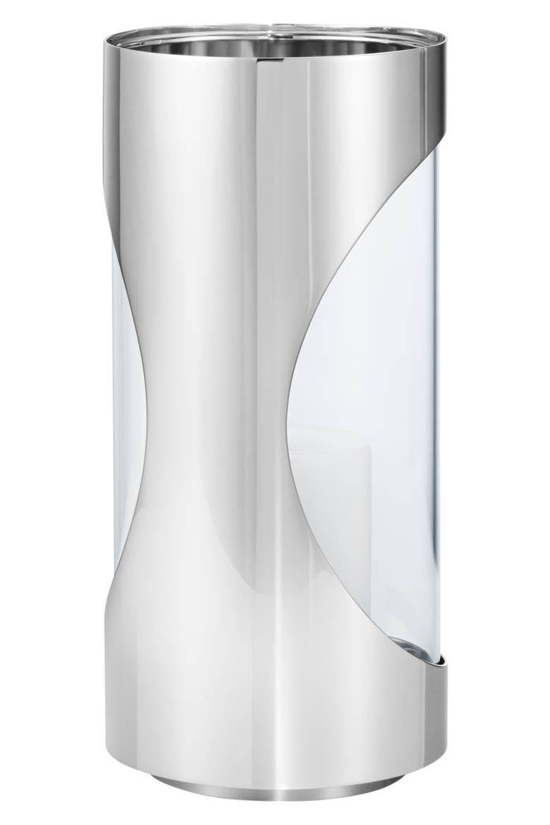 Chrome Contours Hurricane Candle Holder, Alternate, color, NO COLOR
