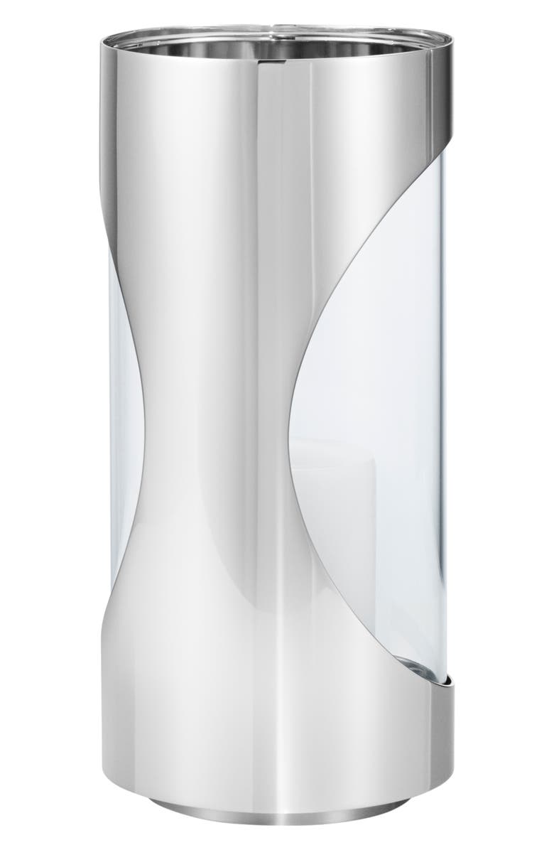 Georg Jensen Chrome Contours Hurricane Candle Holder, Alternate, color,