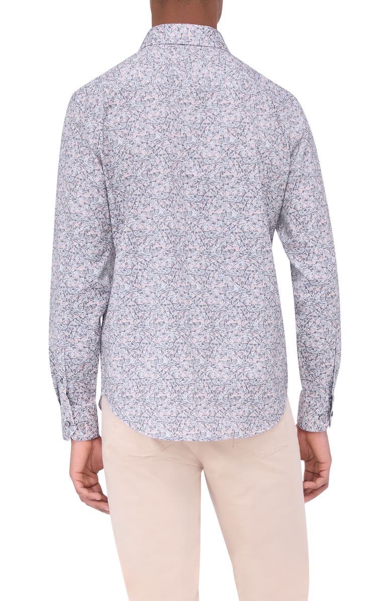 Bugatchi James OoohCotton<sup>®</sup> Abstract Print Button-Up Shirt, Alternate, color, Zinc
