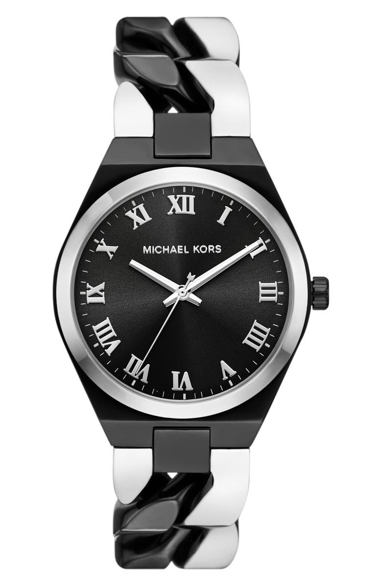 Michael Kors Lennox Stainless Steel Bracelet Watch, 37mm, Main, color,