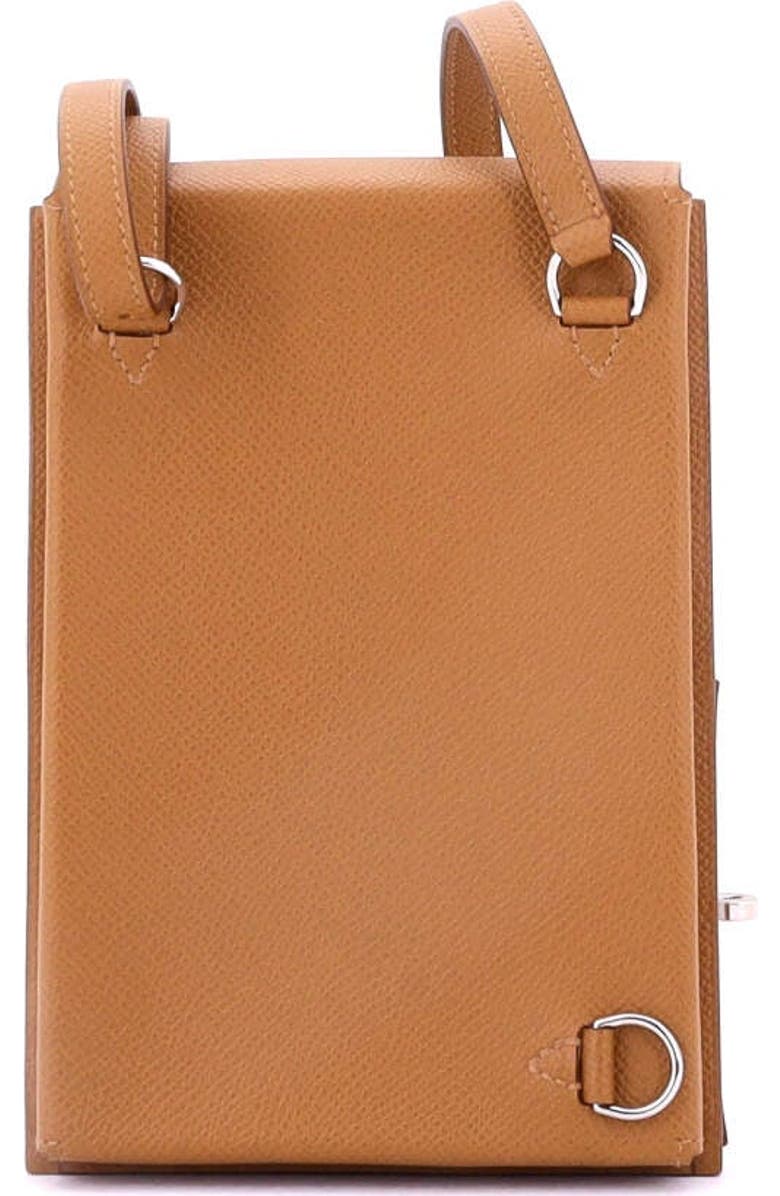 Pre-Owned Hermes Kelly Multi Pocket To Go Pouch Epsom, Alternate, color, Gold