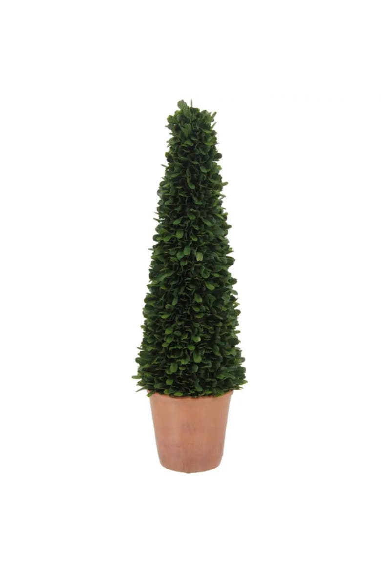 24" Artificial Boxwood Plant in Tapered Pot, Main, color, Green