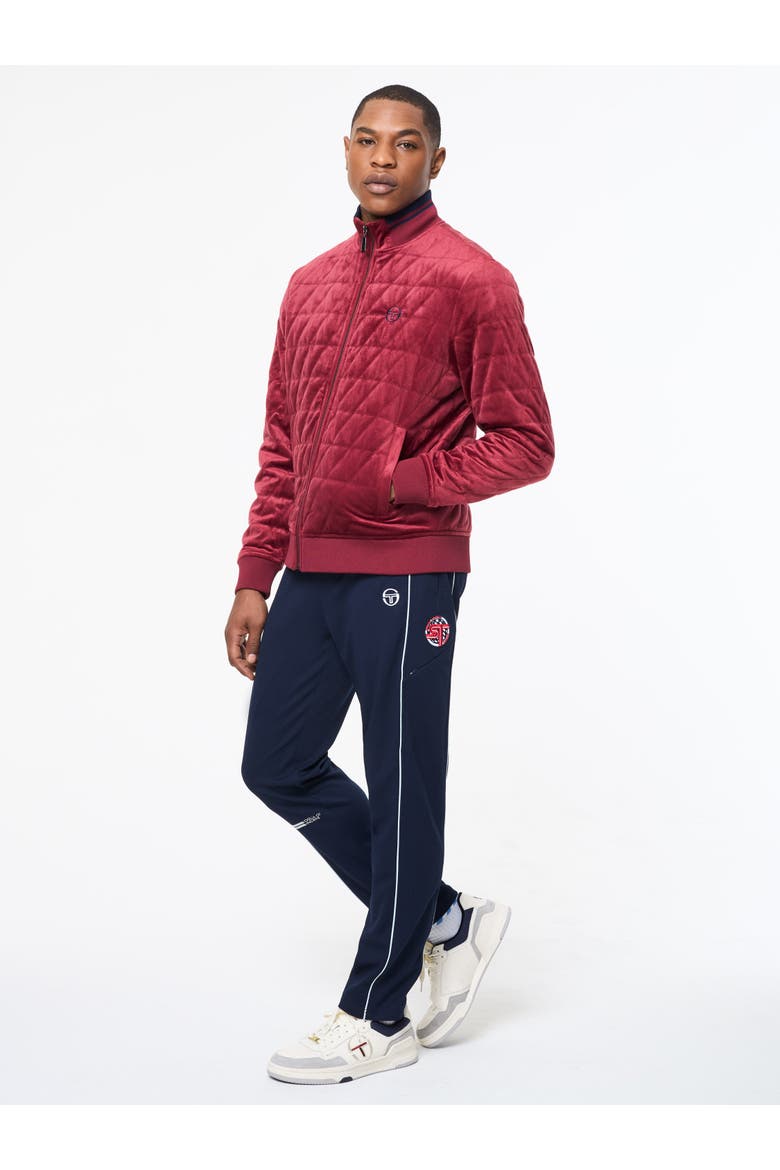 Redi Quilted Velour Bomber Jacket, Alternate, color, RHUBARB