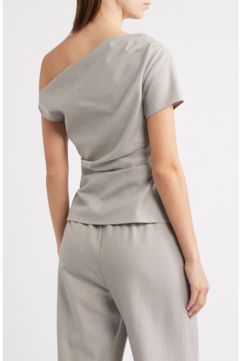 Draped Asymmetrical Wool Blend Top, Alternate, color, BEIGE