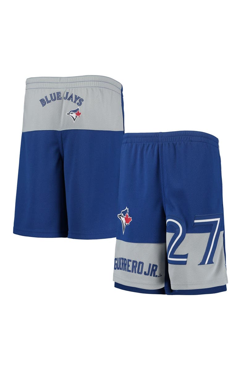 Outerstuff Youth Vladimir Guerrero Jr. Royal Toronto Blue Jays Pandemonium Name & Number Shorts, Main, color, Royal