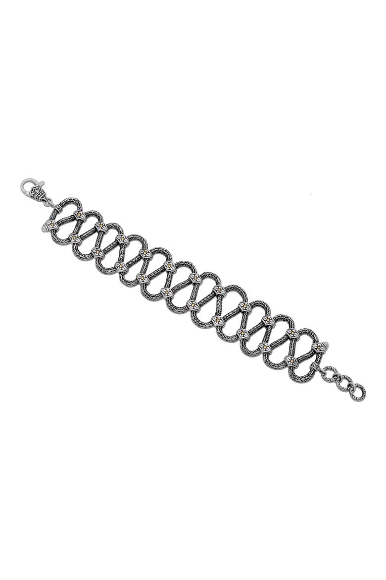 Tulang Naga Two-Tone Woven Chain Bracelet, Alternate, color, SILVER AND GOLD