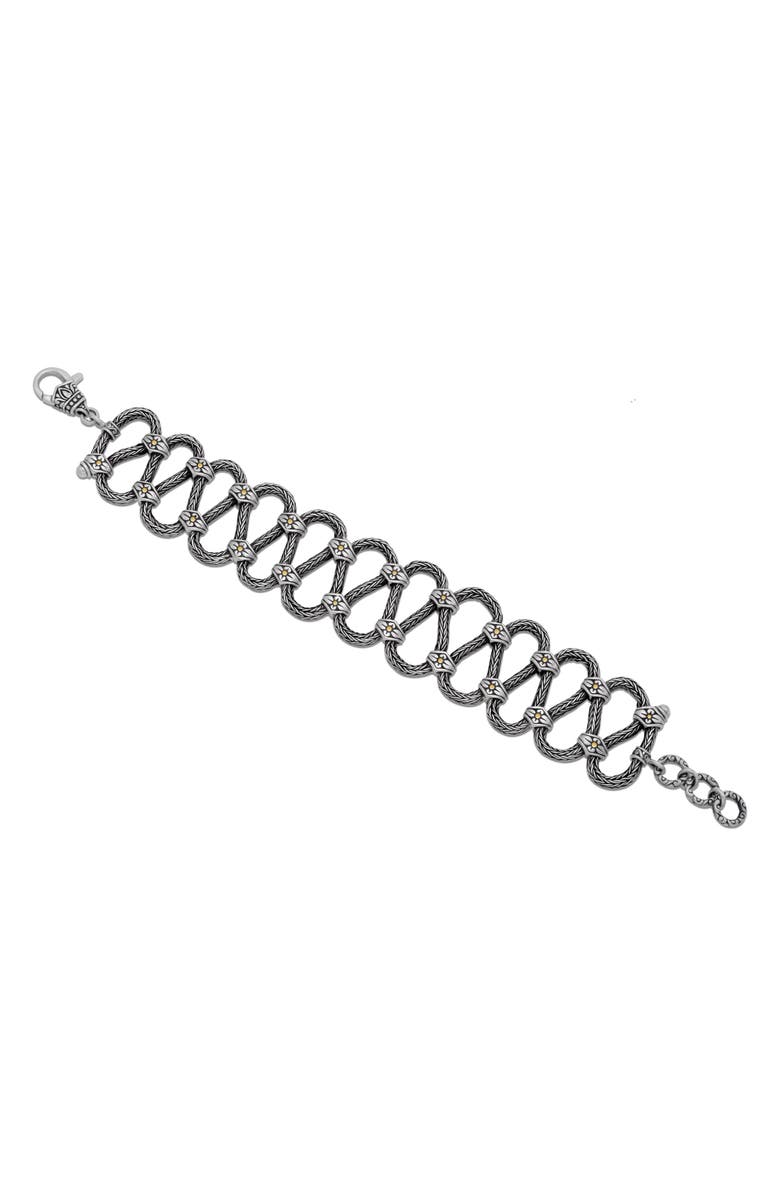 SAMUEL B. Tulang Naga Two-Tone Woven Chain Bracelet, Alternate, color, Silver And Gold